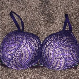 Purple bombshell bra